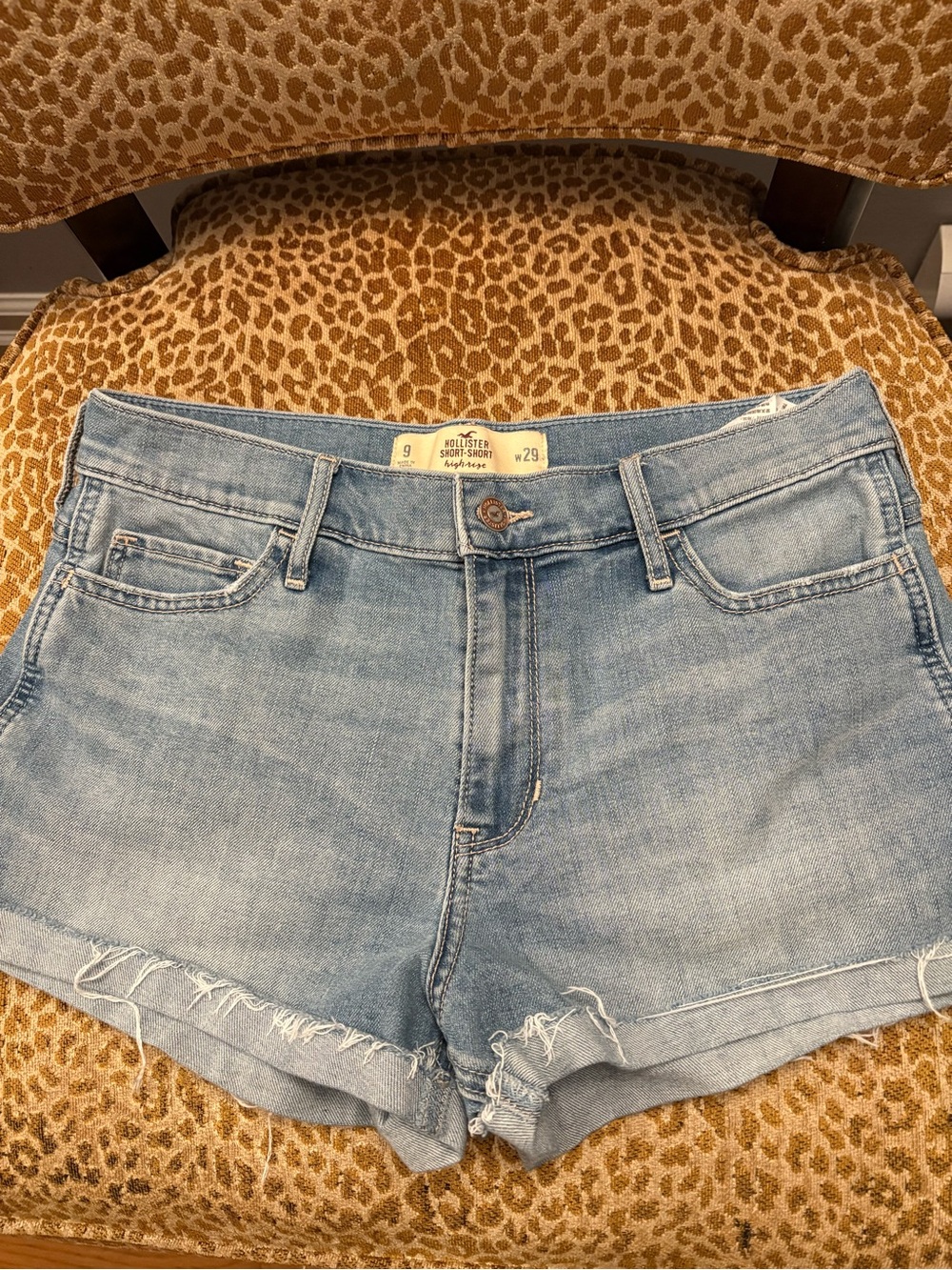 Hollister Light Blue Denim Cutoff Jean Shorts